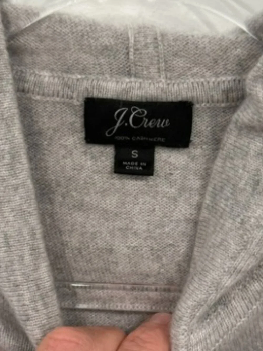 J. Crew Grey Everyday Cashmere Pullover Hoodie